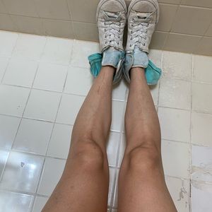 Well worn converse sneakers